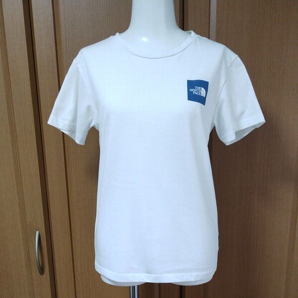 ザノースフェイス半袖Tシャツ150㎝ ホワイト THE NORTH FACEブルーロゴプリントも状態良好 子供ジュニア