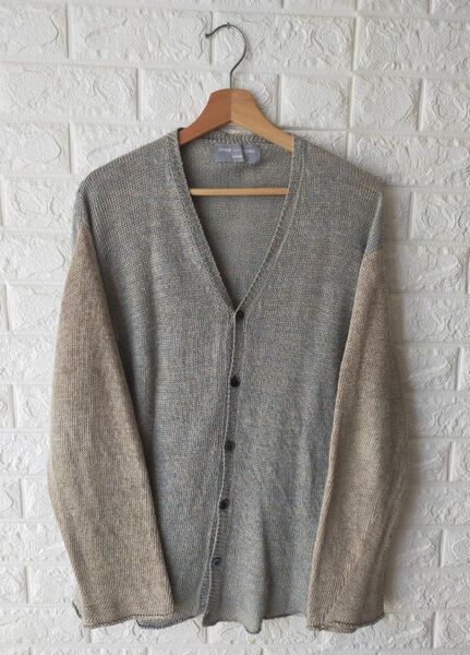 ★98SS COMME des GARCONS HOMME コムデギャルソンオム★リネンローゲージカーディガン★希少ヴィンテージ★