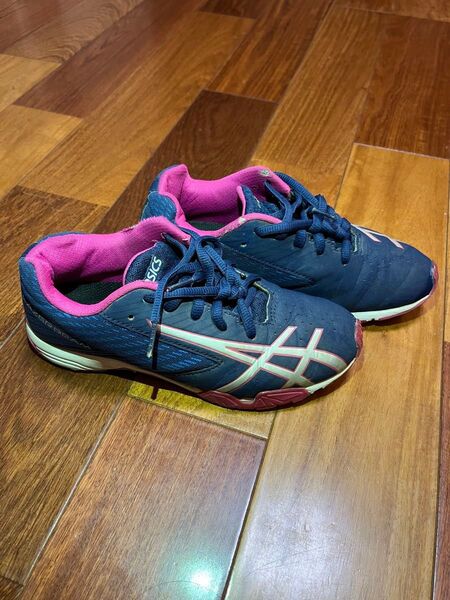 asics トレーニングシューズ LAZER BEAM ネイビー ピンク 21.0cm アシックス