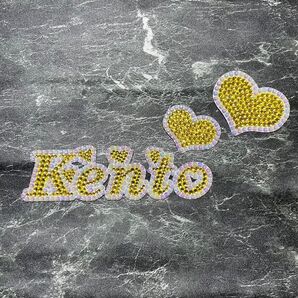 デコうちわ デコ文字 デコストーン うちわ 【 Kento 】 ハート