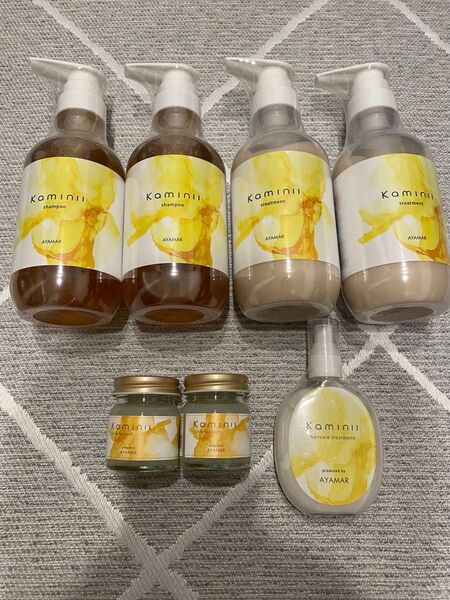 kaminii カミニー シャンプー トリートメント ヘアミルク シャインヘアバーム 4点セット