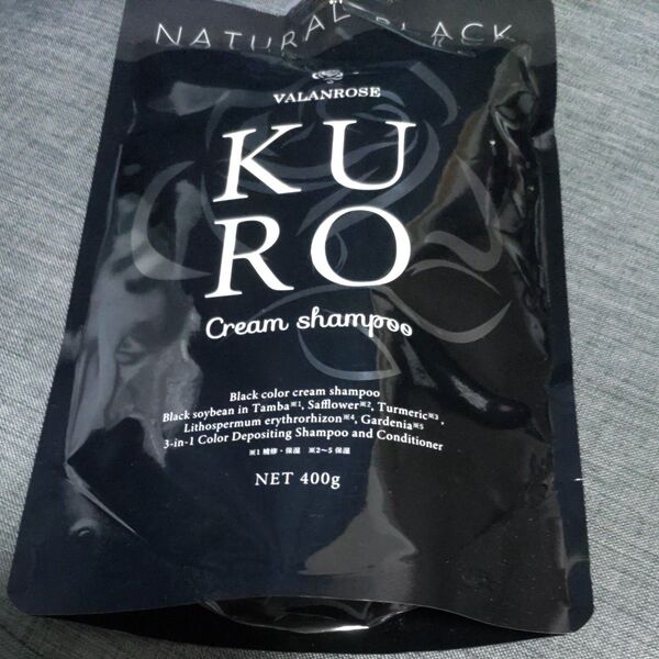 バランローズ KUROクリームシャンプー (白髪用ヘアマニキュアトリートメント頭皮ケア色持ちサポートシャンプーブラック