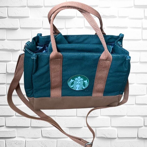 【美品】スタバ スターバックス 2wayショルダーバッグ ハンドバッグ お散歩