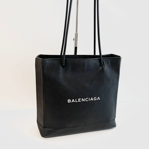 【美品】BALENCIAGA バレンシアガ ショッピング トートバッグ ショルダーバッグ オールレザー