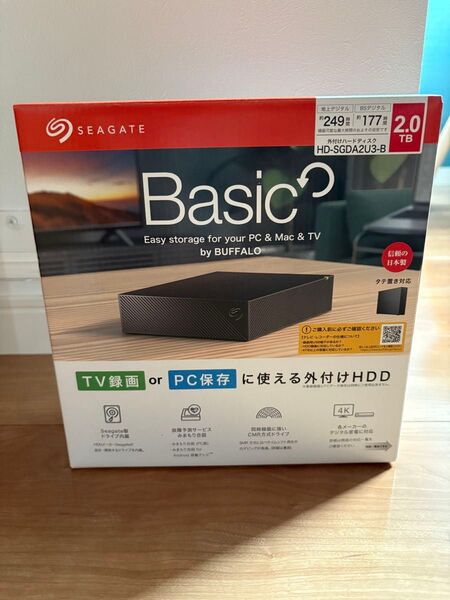 外付けHDD 2TB HD-EDS2U3-BE BUFFALO