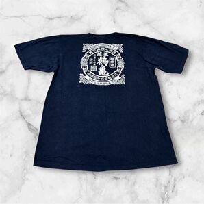 ヴィンテージ 半袖 Tシャツ ネイビー プリントTシャツ 鶴亀 鶴亀酒造