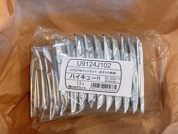 【袋未開封】ハイキュー スクエア缶バッジセット おすわり