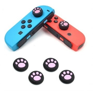送料無料　Nintendo任天堂 スティック キャップ 4個セット シリコン　猫の爪 JOY-CON　スイッチ　SWITCH ピンク