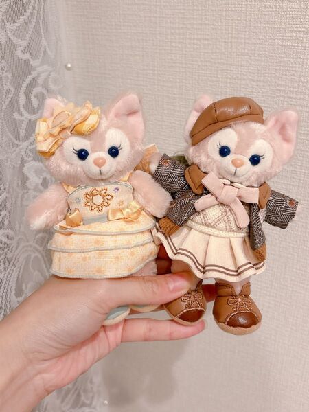 在庫ラスト 上海ディズニー限定 リーナベルぬいぐるみバッジ2点セット カラフルシリーズ 新発売 キーチェーン