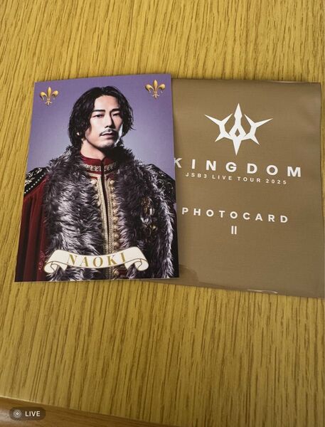 LIVE TOUR 2025 KINGDOM フォトカード 小林直己