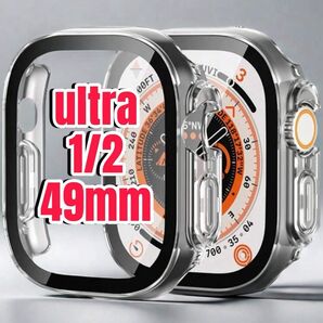 ultra 1/2 49mm クリア【絶対最安】Apple Watch アップルウォッチ ベルト バンド ケース カバー