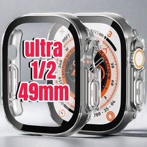 ultra 1/2 49mm クリア【絶対最安】Apple Watch アップルウォッチ ベルト バンド ケース カバー