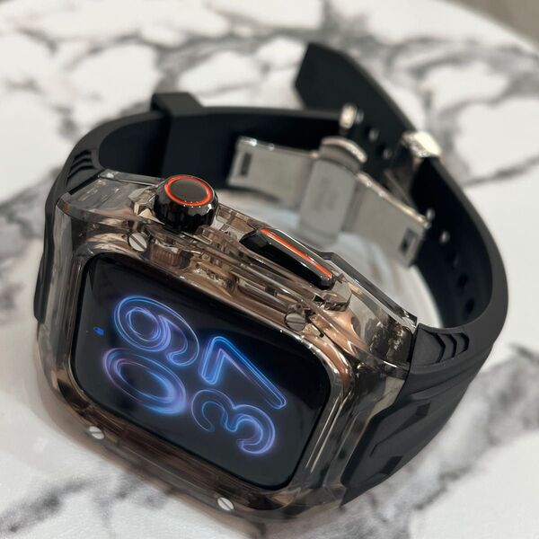 【絶対最安】高級透黒Dバックル Apple Watch AppleWatch アップルウォッチ ケース カバー バンド ベルト