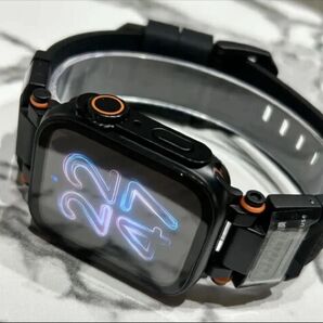 ケース付き【絶対最安】香水黒 ultra Apple Watch AppleWatch アップルウォッチ ベルト バンド カバー