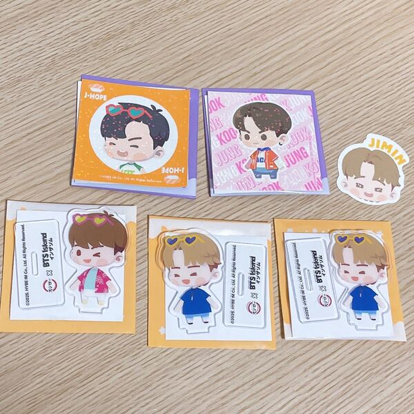 BTS スシロー インザソム ググ ジミン ジン j-hope ステッカー ピック アクスタ