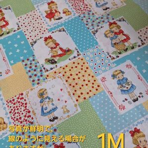 マーガレット&ソフィーパッチワーク柄 ブルー キルトゲイト 1M リボン お花 花 女の子 レア 旧作 廃盤