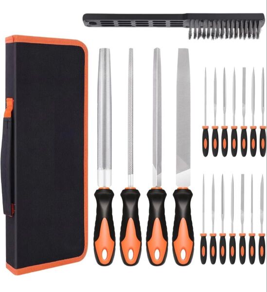 【新品】ヤスリセット 20本組 金属 木工 鉄工 精密 収納袋付き 工具 DIY 日曜大工