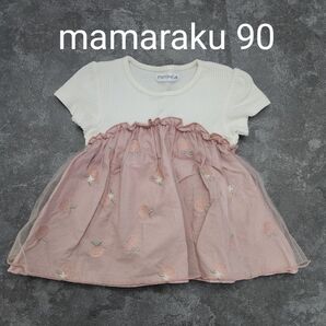 バースデイ mamaraku ママラク 半袖トップス 桃柄