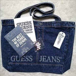 非売品 guess japan ゲス デニム トートバッグ キーホルダー付き