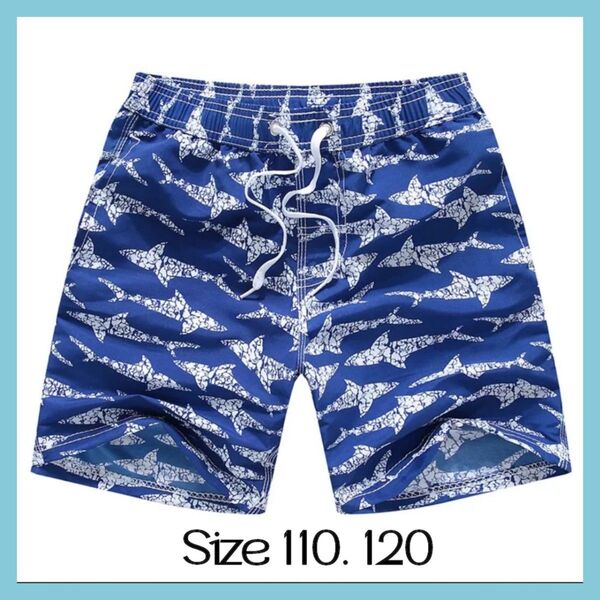 【新品】サメ柄 水着 120・110サーフパンツ 男の子 キッズ 海パン