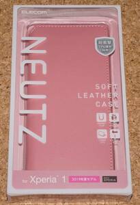 ★新品☆ELECOM Xperia 1 レザーケース NEUTZ ピンク