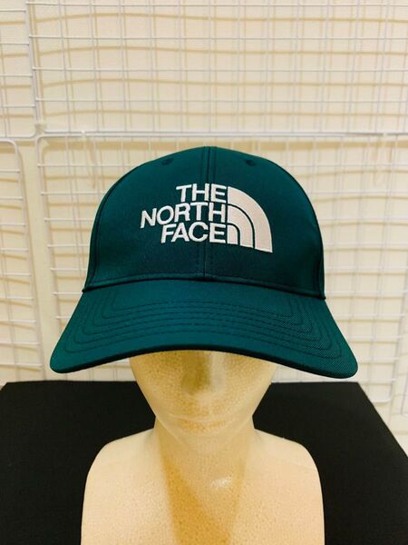 【試着のみ美品】 THE NORTH FACE ザノースフェイス キャップ 帽子 野球帽 ロゴ刺繍 グリーン ユニセックス