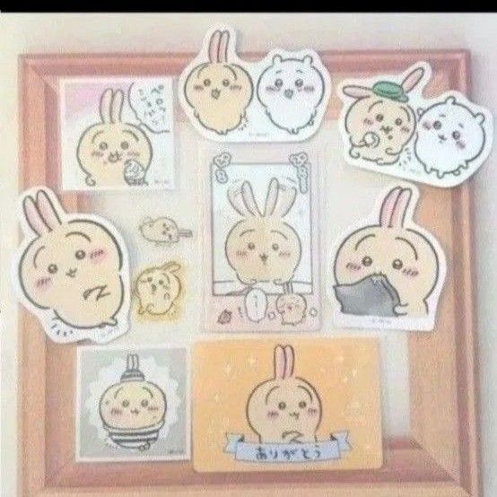 ちいかわ うさぎ スナップマイド コレクションカード ダイカットステッカー あつめてシール クリアシール フレークシール