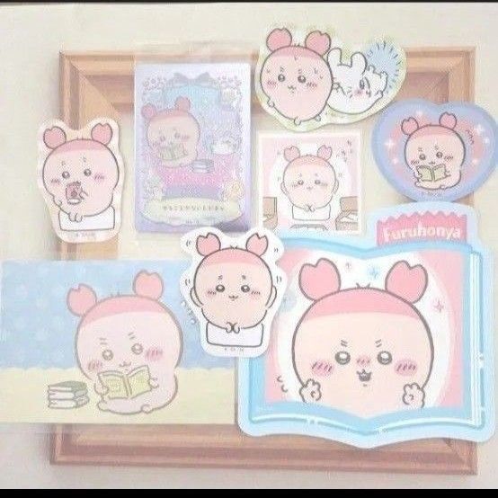 ちいかわ カニちゃん ダイカットステッカー5 ブロマイド あつめてシール ウエハースカード カニちゃん 古本屋 セット