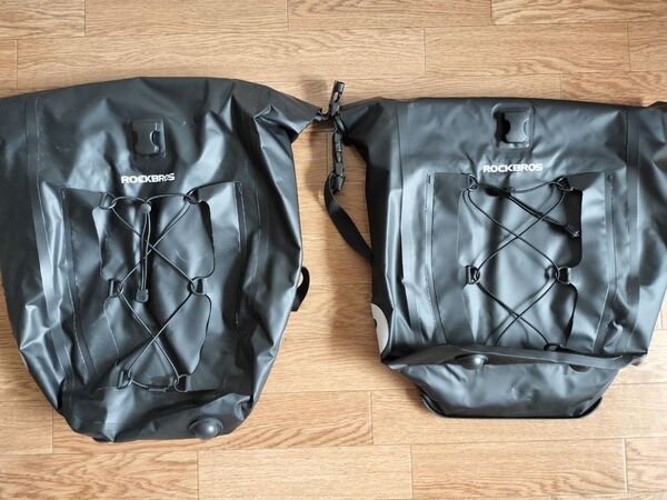 【ロックブロス社製】合計容量50L(25Lの2個セット) 防水仕様 アマゾンでベストセラー1位の自転車パニアバッグセットです