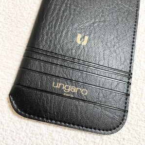 新品未使用 ungaro サングラス メガネケース ブラック系 レトロなデザイン 男女兼用 眼鏡ケース ウンガロ ビンテージ