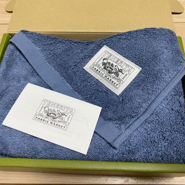 新品★TENERITA フェイスタオル ブルーグレー テネリータ