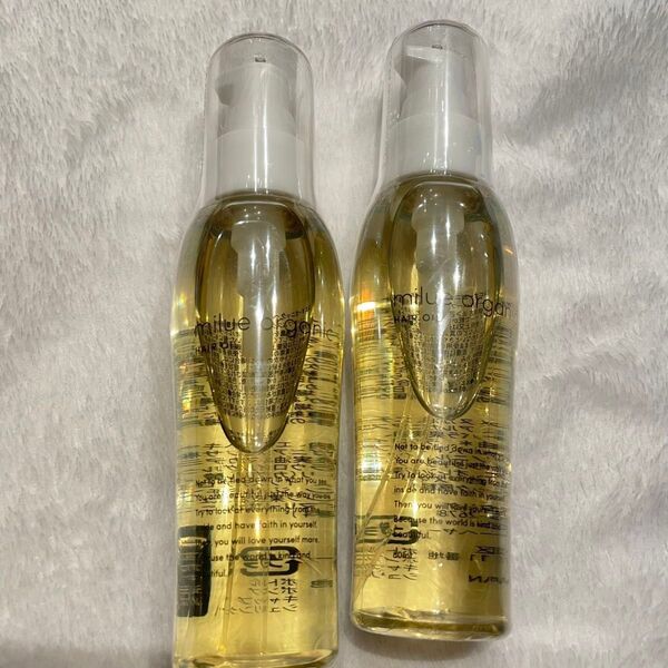 【新品未開封】ミルエ オーガニックヘアオイル 洗い流さないトリートメント 美容室専売品 しっとりまとまる艶髪×モイスチャー 2本