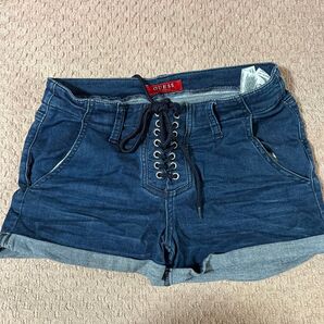 guess ゲス ショートパンツ 女性M相当 US25 デニムショートパンツ デニム ストレッチ