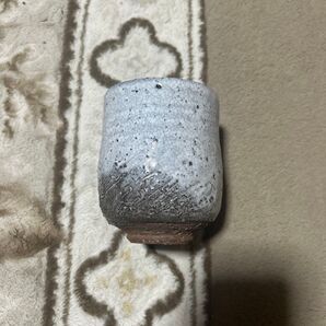 萩焼 湯呑み グレー 白 約 9cm 湯呑