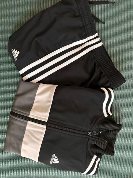 adidas ジャージ上下セット ブラック×ホワイト