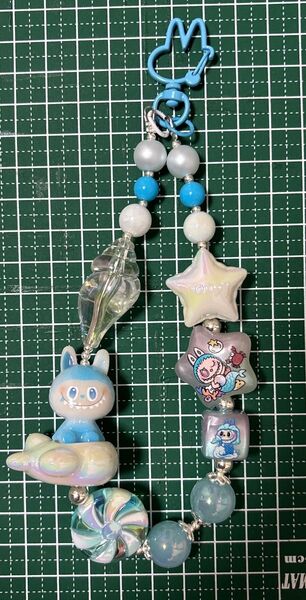 海ラブブ ストラップ キーホルダー バックチャーム らぶぶ Labubu