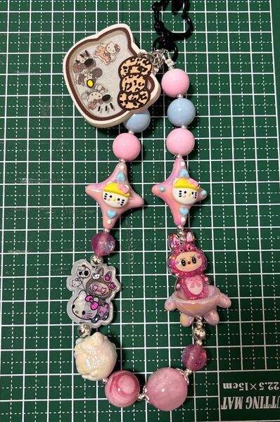 難あり ストラップ キーホルダー バックチャーム ラブブ 白猫