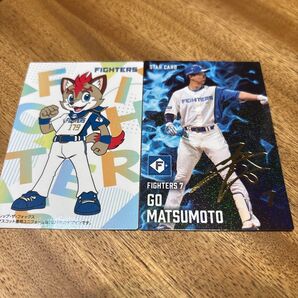 カード2枚セット プロ野球チップス 松本剛 北海道日本ハムファイターズ