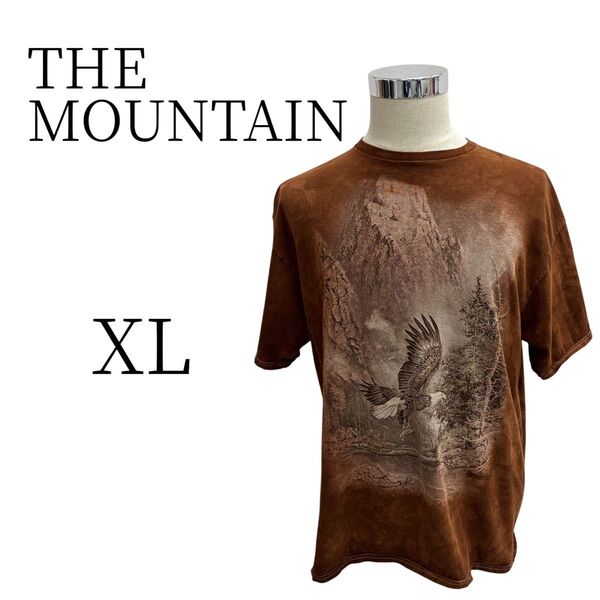 ★美品 THE MOUNTAIN ザマウンテン 茶 半袖 Tシャツ XL(LL) カットソー