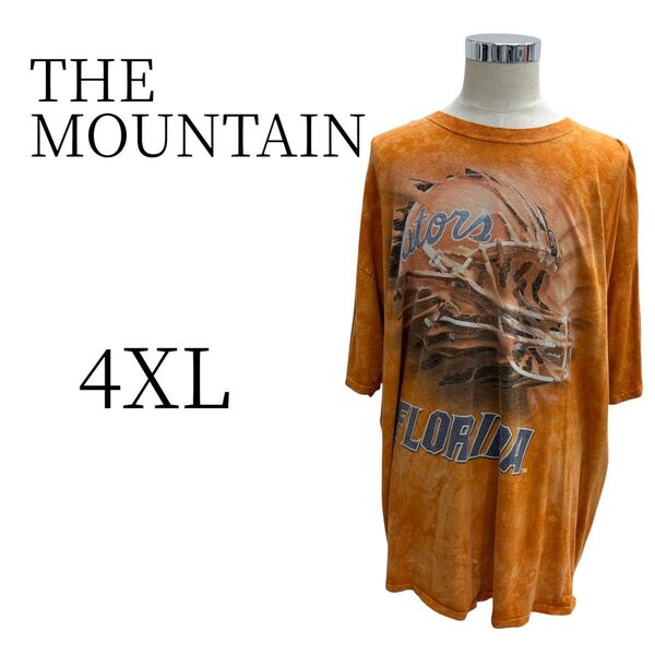 ★美品 THE MOUNTAIN ザマウンテン オレンジ 半袖 Tシャツ 4XL(5L)以上 カットソー