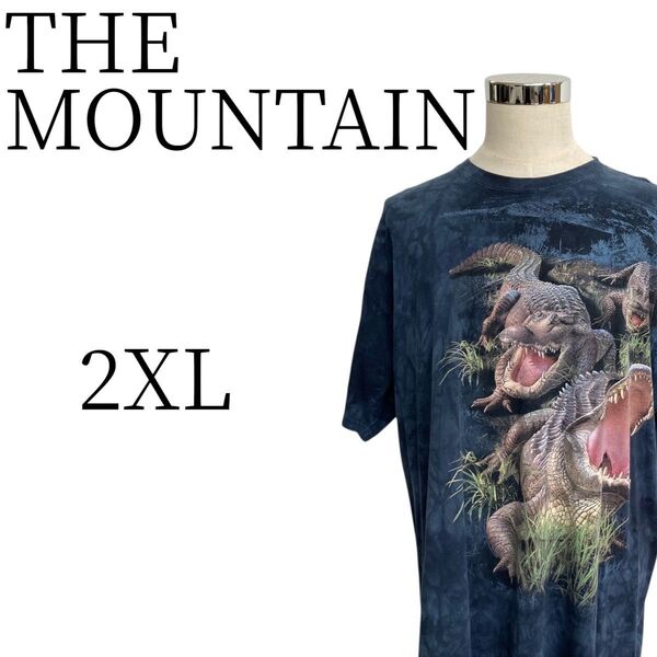 ★美品 THE MOUNTAIN ザマウンテン 紺 半袖 Tシャツ・カットソー トップス 2XL(3L)