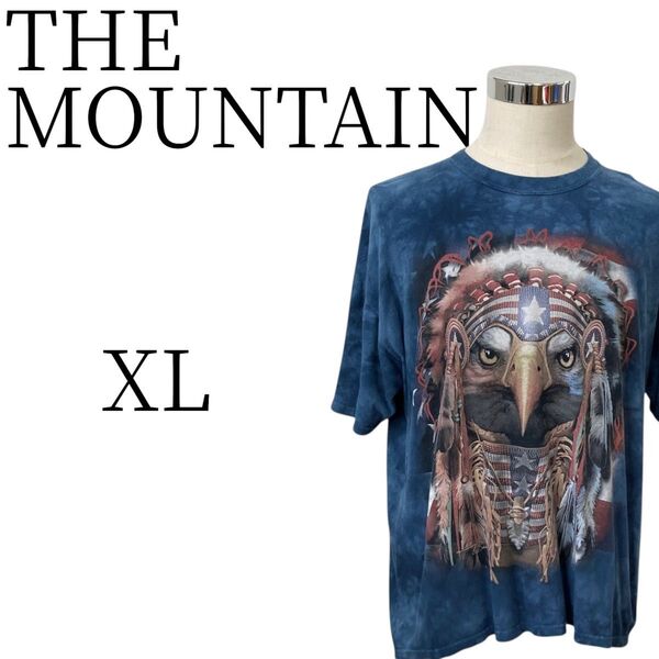 THE MOUNTAIN ザマウンテン 青 半袖 Tシャツ・カットソー トップス XL(LL)