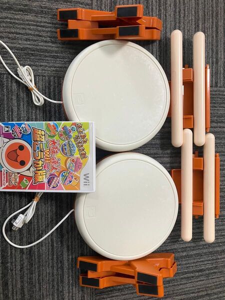 美品 太鼓の達人Wii タタコン2個セット♪ソフト付
