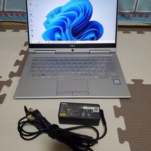 【超軽量 2 in1】第8世代i5 NEC タッチパネル液晶 ノートパソコン バッテリー良好! Office2021 入り