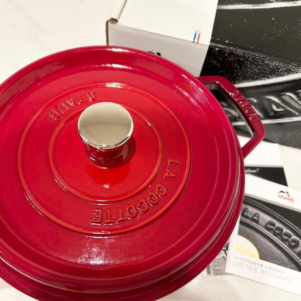 22cm チェリー ピコ・ココットラウンド ホーロー鍋 ストウブ staub