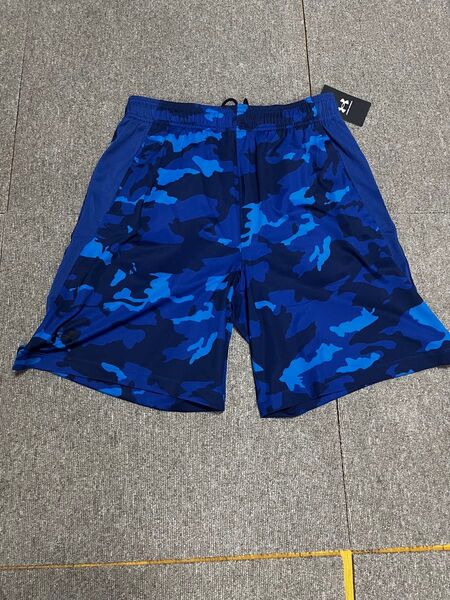 UNDER ARMOUR アンダーアーマー ハーフパンツ UAテック ベントショーツ ブルー カモ柄