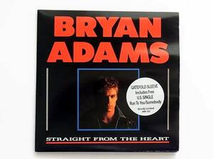 [b171]★UK盤EP★ブライアン・アダムス★Bryan Adams★Straight From The Heart★Run To You[remix]★シングル★2枚組★見開きジャケット