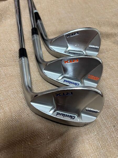 クリーブランドのウェッジ3本deepフォージド48.52.58 S FORGED