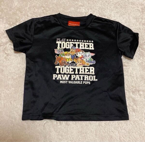 値下げ!美品★パウパトロール★メッシュTシャツ★黒★120★接触冷感★女の子男の子キッズ子供幼稚園保育園小学生
