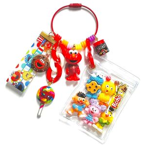 じゃらじゃらキーホルダー キャンディバッグ 赤 カラフル